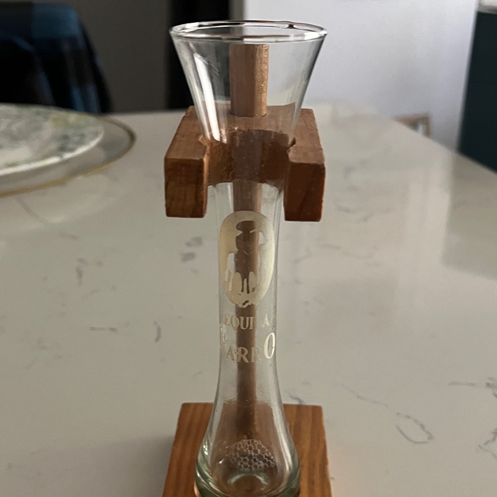 Elegant Wooden Tequila Shot Glass Holder